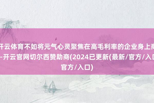 开云体育不如将元气心灵聚焦在高毛利率的企业身上商榷-开云官网切尔西赞助商(2024已更新(最新/官方/入口)