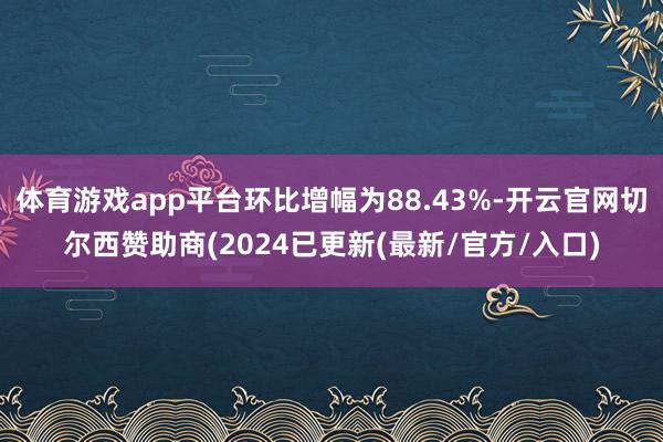 体育游戏app平台环比增幅为88.43%-开云官网切尔西赞助商(2024已更新(最新/官方/入口)