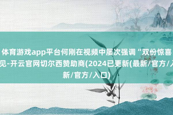 体育游戏app平台何刚在视频中屡次强调“双份惊喜”成见-开云官网切尔西赞助商(2024已更新(最新/官方/入口)